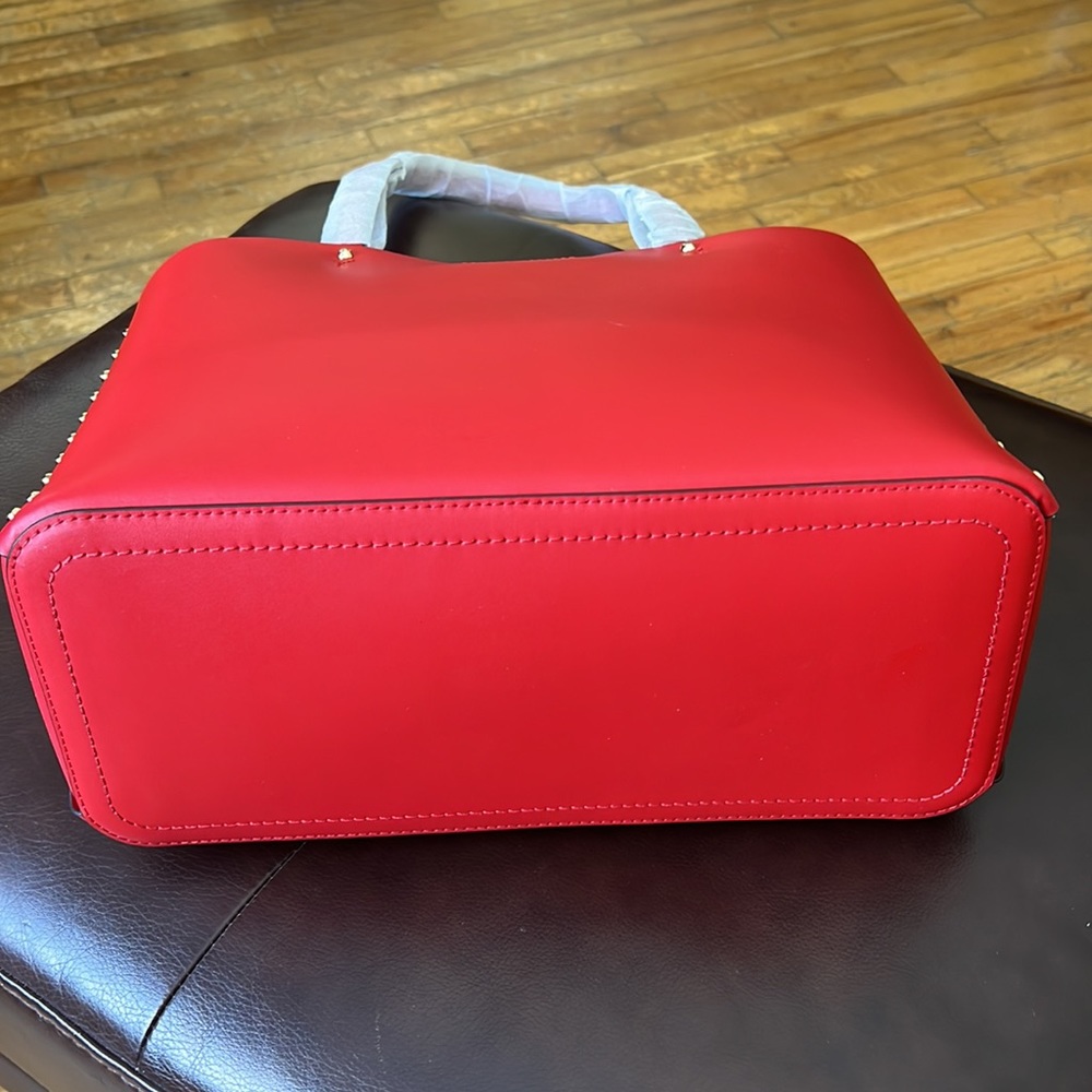 Michael Kors Manhattan Large Tote Leather Red Flame - Picture 2 of 13